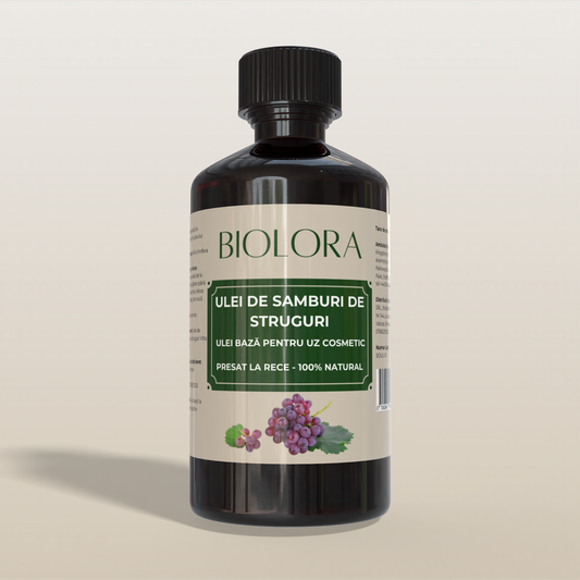 Ulei de Samburi de Struguri Biolora presat la rece, 100% natural, uz cosmetic, pentru ingrijirea pielii si a parului, 100 ml