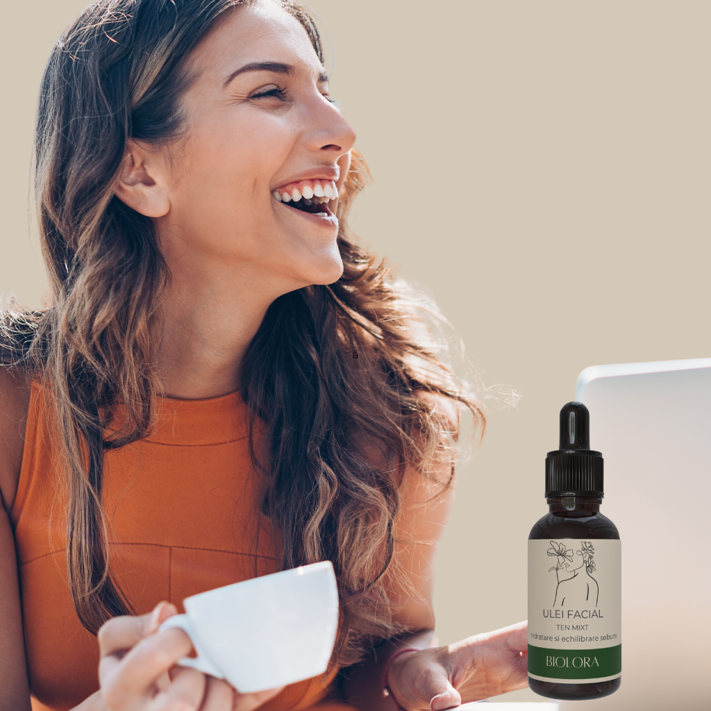 Ulei Facial Biolora pentru ten mixt cu Sâmburi de Struguri, Lavanda si Lemongrass