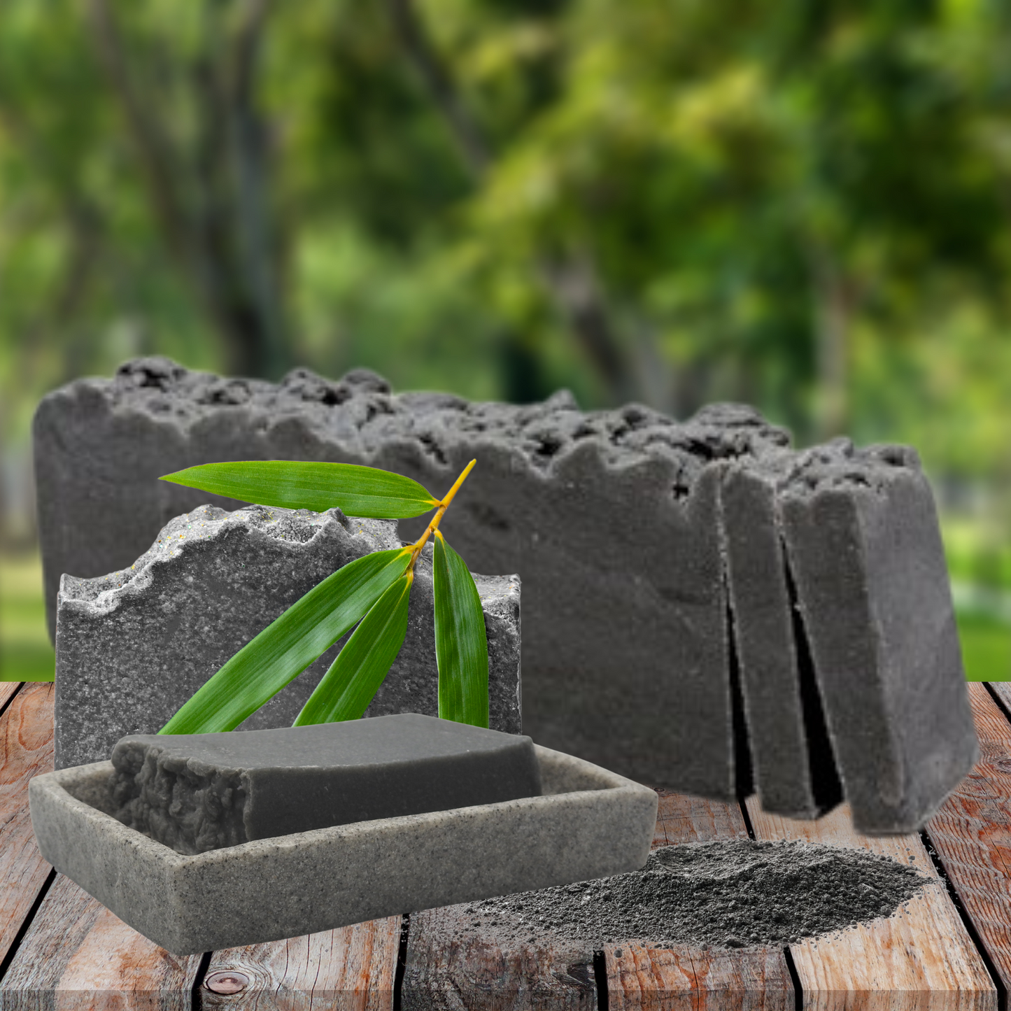 Sapun de casa natural exfoliant cu ulei de masline si praf de carbune