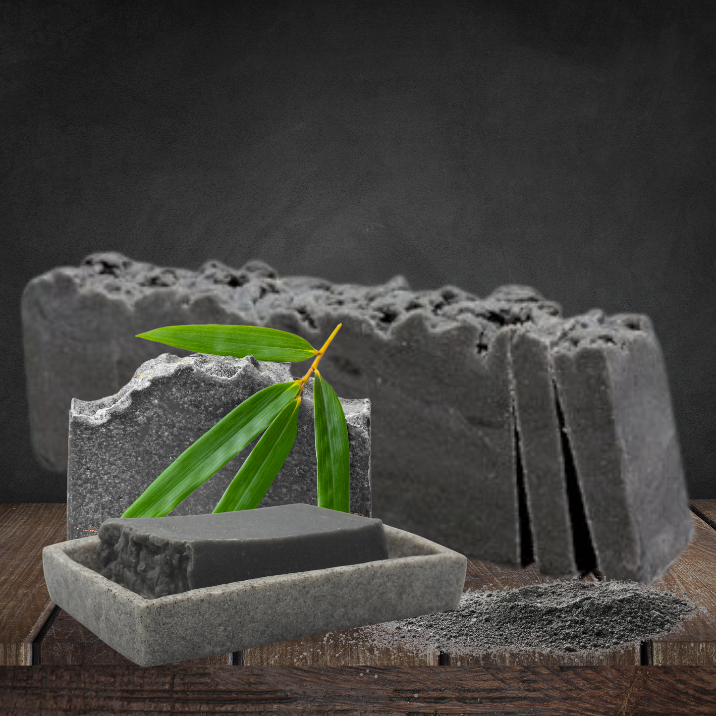 Sapun de casa natural exfoliant cu ulei de masline si praf de carbune