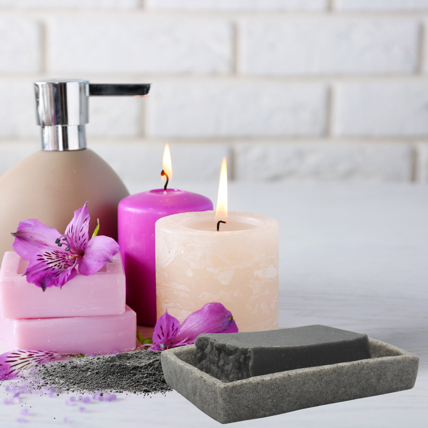 Sapun de casa natural exfoliant cu ulei de masline si praf de carbune