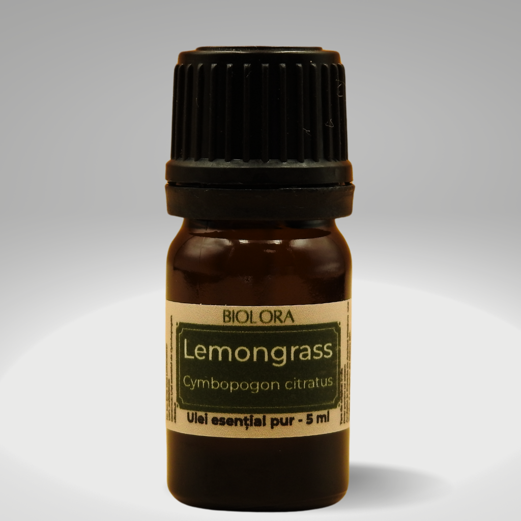 Ulei Esential de Lemongrass Biolora, aromaterapie, puritate 100%, nediluat, 5 ml