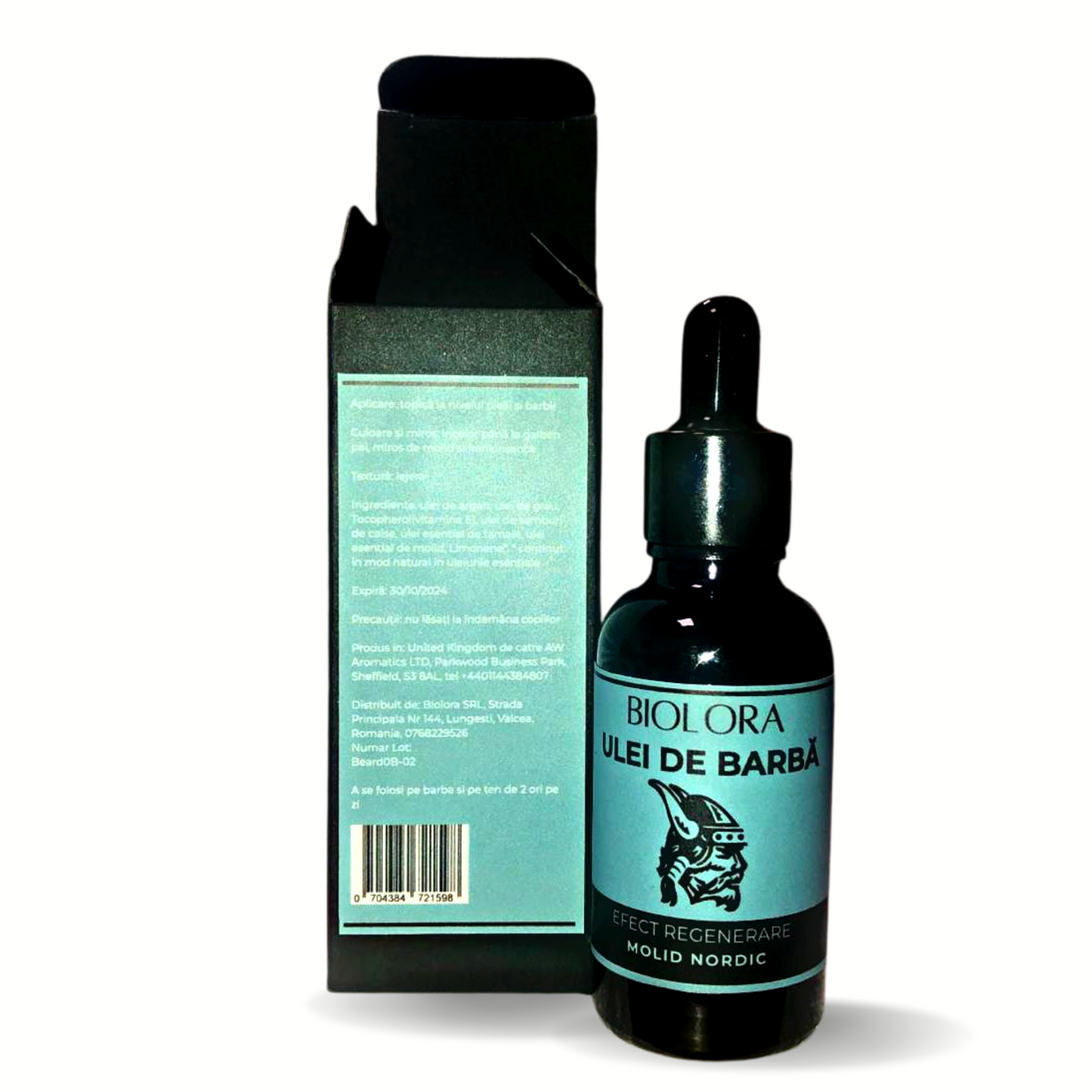 Ulei pentru barba Biolora, aroma Molid Nordic, 30 ml, efect regenerare, cu uleiuri naturale si uleiuri esentiale