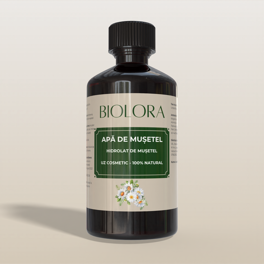 Apa de Musetel/ Hidrolat de Musetel Biolora, 100% natural, uz cosmetic, pentru ingrijirea pielii si a parului, 100 ml