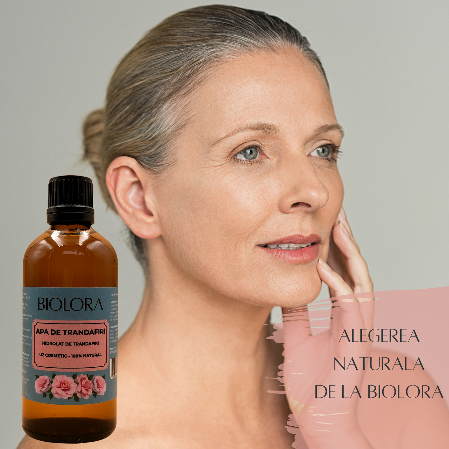 Apa de Trandafiri/ Hidrolat de Trandafiri, 100% natural, uz cosmetic, pentru ingrijirea pielii si a parului, 100 ml