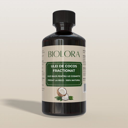 Ulei de Cocos Fractionat, 100% natural, uz cosmetic, pentru ingrijirea pielii si a parului, 100 ml