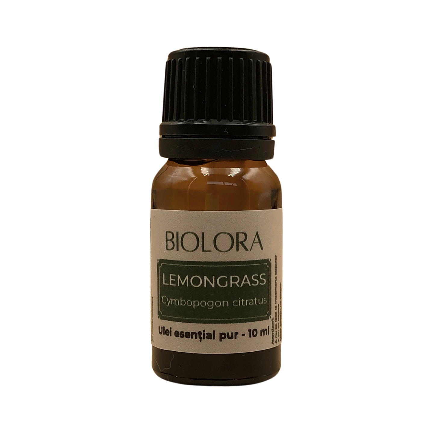 Ulei Esential de Lemongrass Biolora, aromaterapie, puritate 100%, nediluat, 10 ml, sticluta cu picurator